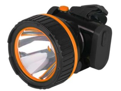 Фонарь светодиодный Jazzway AccuH7-L1W-og 2 режима, аккумулятор 3,7V1,5Ah, ЗУ 220V, черный/оранжевый