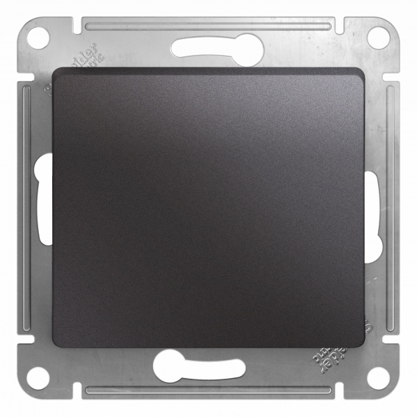 Schneider Electric Glossa Графит Кнопка нажимная, схема 1, 10AX, механизм IP20 скрытая установка GSL001315