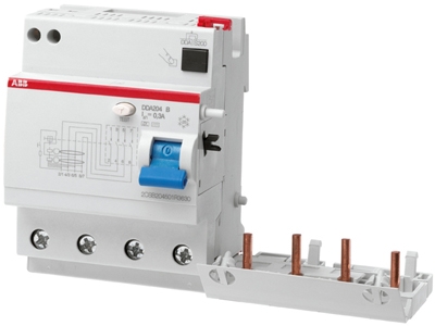 Блок дифференциального тока  4П  63А  ABB  тип АС  4 модуля DDA204 AC-63/0,1   /2CSB204001R2630/