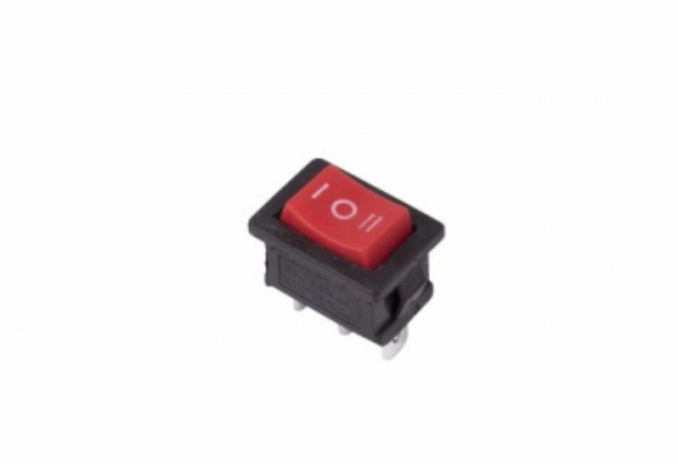 Выключатель клавишный 250V 6А (3с) ON-OFF-ON красный  с нейтралью  Mini  (RWB-205, SC-768)  REXANT 36-2144