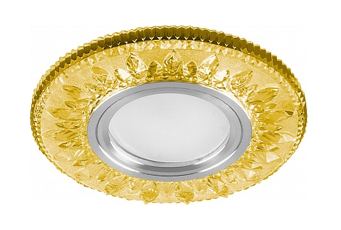 Светильник точечный Feron CD903 потолочный MR16 G5.3 желтый с белой LED подсветкой