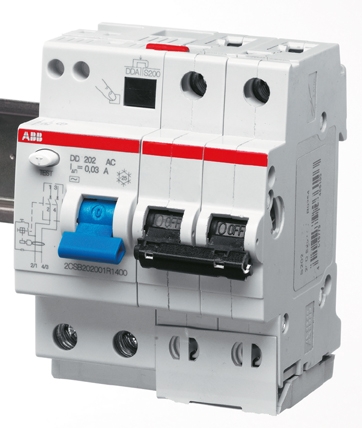 Дифференциальный автомат  2П  50А   30мА  ABB  4 модуля DS202 AC-C50/0,03 /2CSR252001R1504/