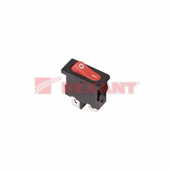 Выключатель клавишный 250V 6А (2с) ON-OFF красный  Mini  (RWB-103, SC-766, MRS-101-5)  REXANT 36-2051