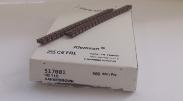 Маркировка кабеля КЕ1 (0,75х1,5мм)  "1" (500шт) Klemsan 517001 (кратно 500)