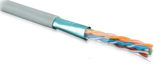 F/UTP4-C5E-S24-IN-LSZH-GY-305 (305 м) Кабель витая пара F/UTP, категория 5e, 4 пары (24 AWG), одножильный (solid), экран - фольга, LSZH, нг(С)-HF, –20°C – +75°C, серый - гарантия: 15 лет компонентная, 25 лет системная Hyperline