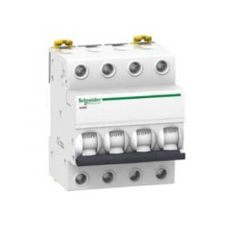 Выключатель автоматический  4П  10А  характеристика B  6кА  Schneider Electric iC60N  A9F78410  (аналог Multi9 23603 , 24102 )