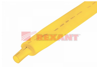 Трубка ТУТнг  25/12,5 желтая 1 м  REXANT 22-5002