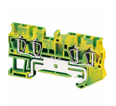 Клеммник пружинный заземл.  2,5мм2 4 тчк. Schneider Electric NSYTRR24PE