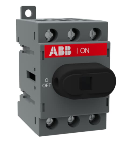 Выключатель-разъеденитель ABB  3П  40А  на DIN-рейку и монтажную плату  (без ручки и перех.)  OT40F3