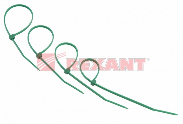 Хомут (стяжка) нейлон  3.0 х 150  зелен.  (25шт)  REXANT 07-0153-25 07-0153-25