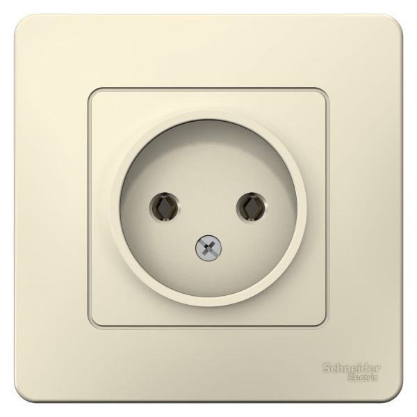 Schneider Electric BLANCA С/У РОЗЕТКА без заземления без шторок 16А, 250В, МОЛОЧНЫЙ BLNRS000012