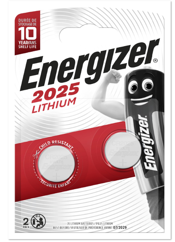 Элемент питания ENERGIZER CR2025 Lifhium FSB2 (кратно 2)