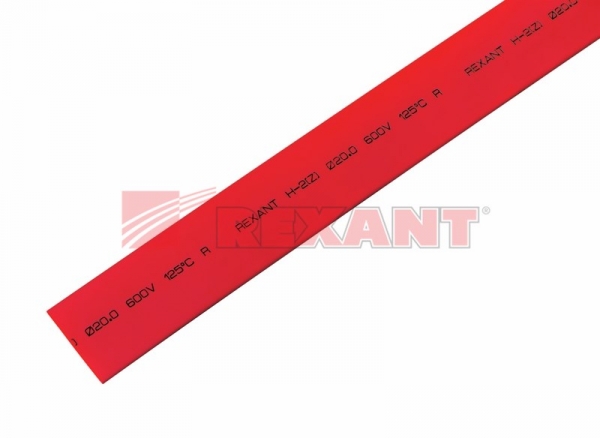 Трубка ТУТнг  20/10 красная 1 м REXANT 22-0004
