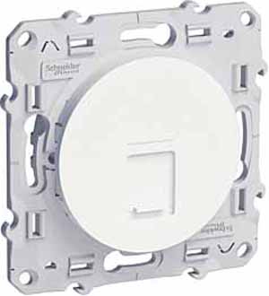 Schneider Electric ODACE Белый Розетка механизм компьютерная 1-местная RJ45 кат.6е S52R475