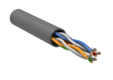 Каб. в. п. U/UTP кат. 5E 4х2х24AWG PATCH LSZH серый ITK