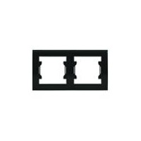 UNIVersal  Бриллиант  Черный  Рамка 2-местная горизонтальная 5566560
