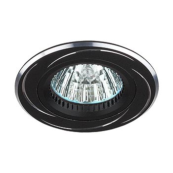 Светильник точечный ЭРА KL34 AL/ВК алюминиевый MR16,12V, 50W чёрный/серебро