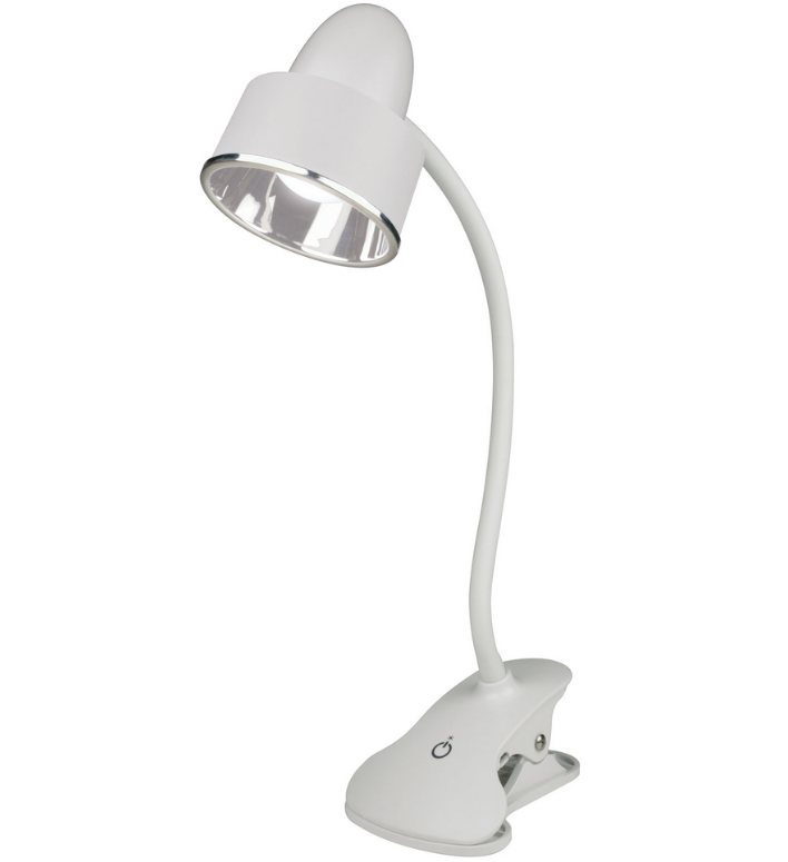 Светильник настольный TLD-557 Beige/LED/350Lm/5500K/Dimmer 5W. Сенсорный выключатель. Белый. ТМ Uniel