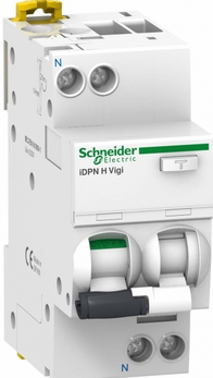 Дифференциальный автомат 2П  20A 10кA характеристика B 30MA  тип A  iDPN H VIGI Schneider Electric A9D07620