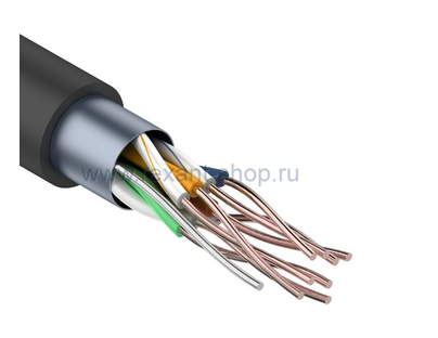 FTP 4PR 24AWG, CAT5e наружный (OUTDOOR) (бухта 305м) (в коробке) кабель   01-0146-1 REXANT