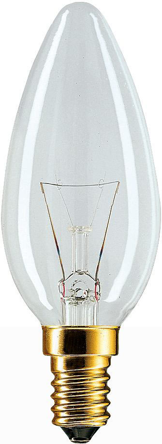 Стандартная лампа накаливания  PHILIPS  B35  40Вт  230В  E14 (кратно 10)