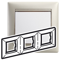 Legrand 770473 Рамка 3п гор Жемчужный VLN