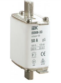 Плавкая вставка предохр. габ.   00  16А IEK ППНИ-33