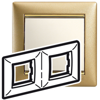 Legrand Valena  Матовое Золото Рамка 2-местная /770302