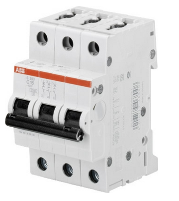 Выключатель автоматический  3П  63А  характеристика C  6кА  ABB  S203 C63 2CDS253001R0634