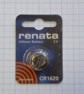 Элемент питания RENATA  CR 1620 ( Li/MnO2, 68mAh, 3V) (кратно 10)