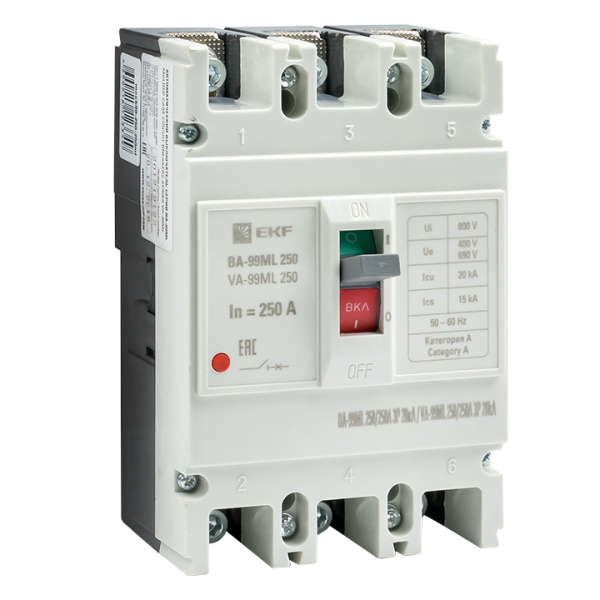 Выключатель Автоматический  3П   250/250А  20кА  ВА-99М  EKF  Basic