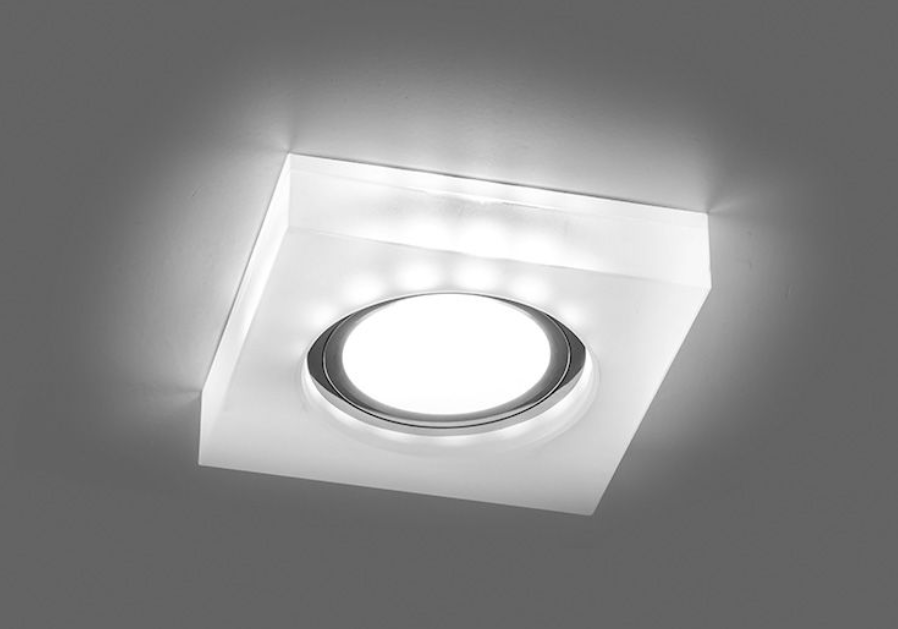 Светильник точечный Feron CD8180 15LED*2835SMD 4000K, MR16 50W G5.3 белый матовый, хром