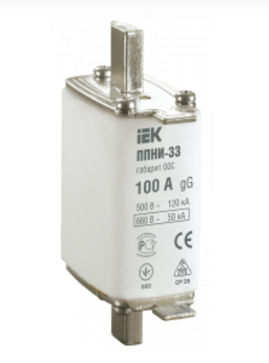 Плавкая вставка предохр. габ.    00С  100А  IEK ППНИ-33