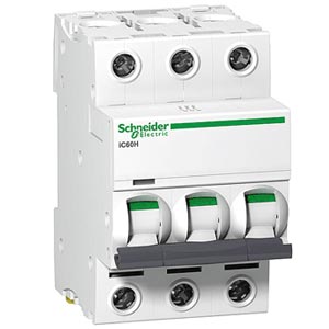 Выключатель автоматический  3П  32A  характеристика C  10кА  Schneider Electric  Acti9  iC60H  A9F89332