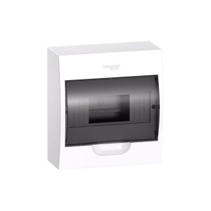 Бокс навесной Schneider Electric Easy9 Box ЩРН-П- 8  навесной с прозрачной дверцей 1ряд/8модулей IP40,IK07,63А,2 клеммы EZ9E108S2SRU