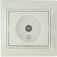 Lezard  Mira  Крем-Крем Розетка TV проходная скрытая установка  (859948) 701-0303-129