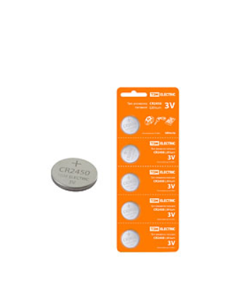 Элемент питания TDM CR2450 Lithium 3V BP-5 (кратно 5)