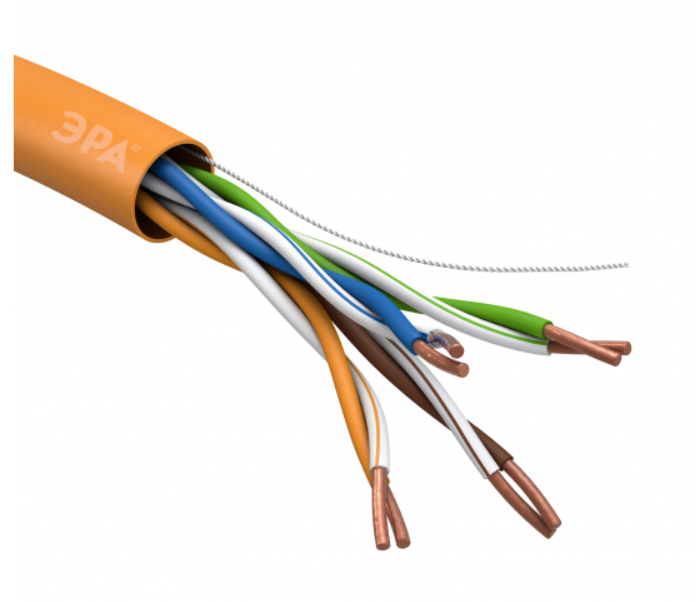 U/UTP 4x2x24 AWG Cat5e CU нг(А) HF 305м  Кабель витая пара ЭРА