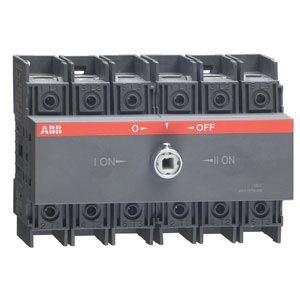 Переключатель реверсивный ABB  3П  63А  на DIN-рейку и монтажную плату  (б/ручки и перех.)  OT63F3C