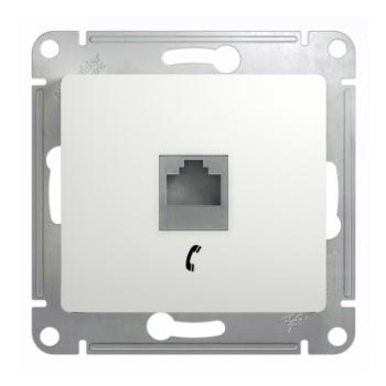 Schneider Electric Glossa  Белый Розетка телефонная RJ11, механизм IP20 скрытая установка GSL000181T