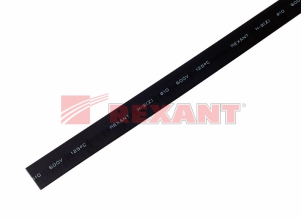 Трубка ТУТнг   9/4,5 черная по 1м REXANT 20-9006