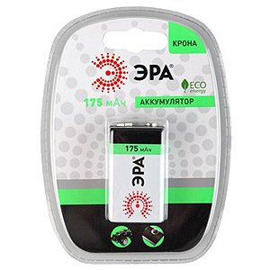 Аккумулятор ЭРА 9V-1BL 175mAh (кратно 1)
