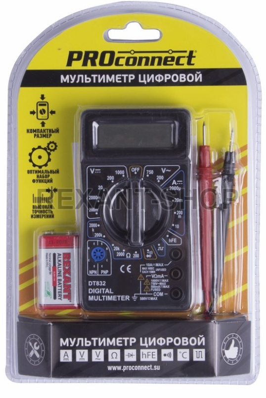 Мультиметр М-832(DT832) Proconnect