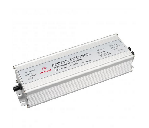 Блок питания Arlight 24V 400Вт IP67 238x46x74 ARPV-24400-A (24V, 16.7A, 400W)