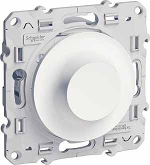 Schneider Electric ODACE Белый Диммер механизм поворотный 40-600ВА S52R511