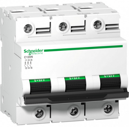 Выключатель автоматический  3П  63А  характеристика C  10кА  C120N  Schneider Electric  A9N18364