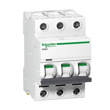 Выключатель автоматический  3П   4А  характеристика B  6кА  Schneider Electric Acti9  iC60N  A9F73304