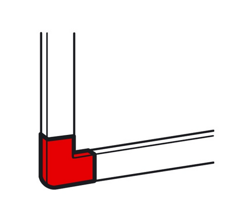 Legrand  METRA  Белый  Угол плоский 40x40 мм 638183