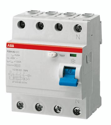 Устройство защитного отключения  4П  25А 300мА  ABB  F204  тип АС  2CSF204001R3250