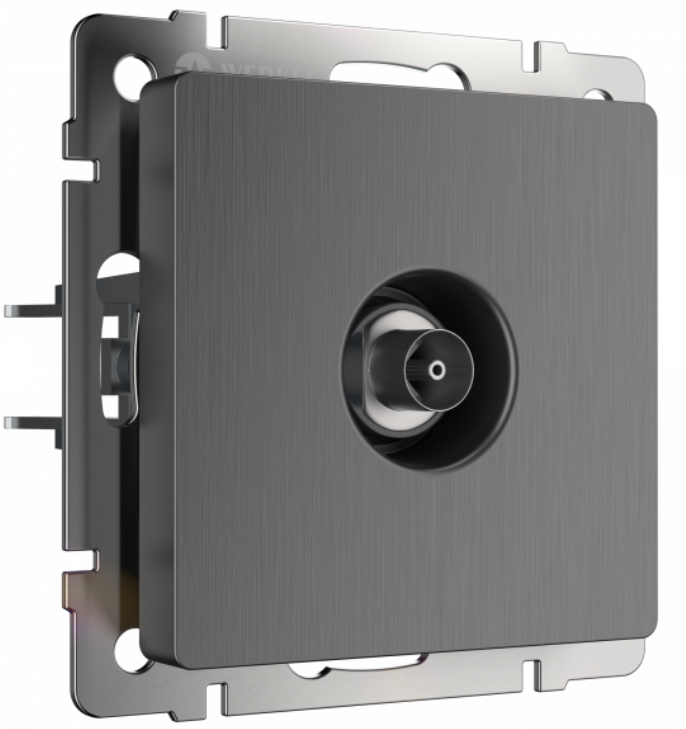 Werkel Графит Рифленый Розетка-ТВ оконечная  WL04-TV/ a046624/a050758 (W1183004)